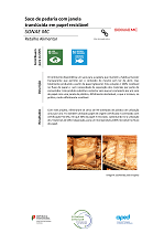 Saco de padaria com janela translúcida em papel reciclável